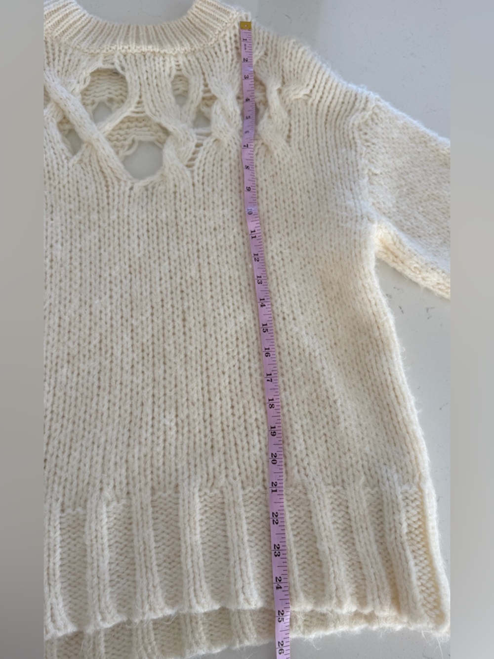 ZARA Women’s Knitted Cream Sweater S - Picture 6 of 6